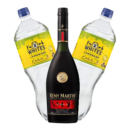 Remy Martin VSOP Cognac 70cl with R Whites Premium Lemonade Mixer